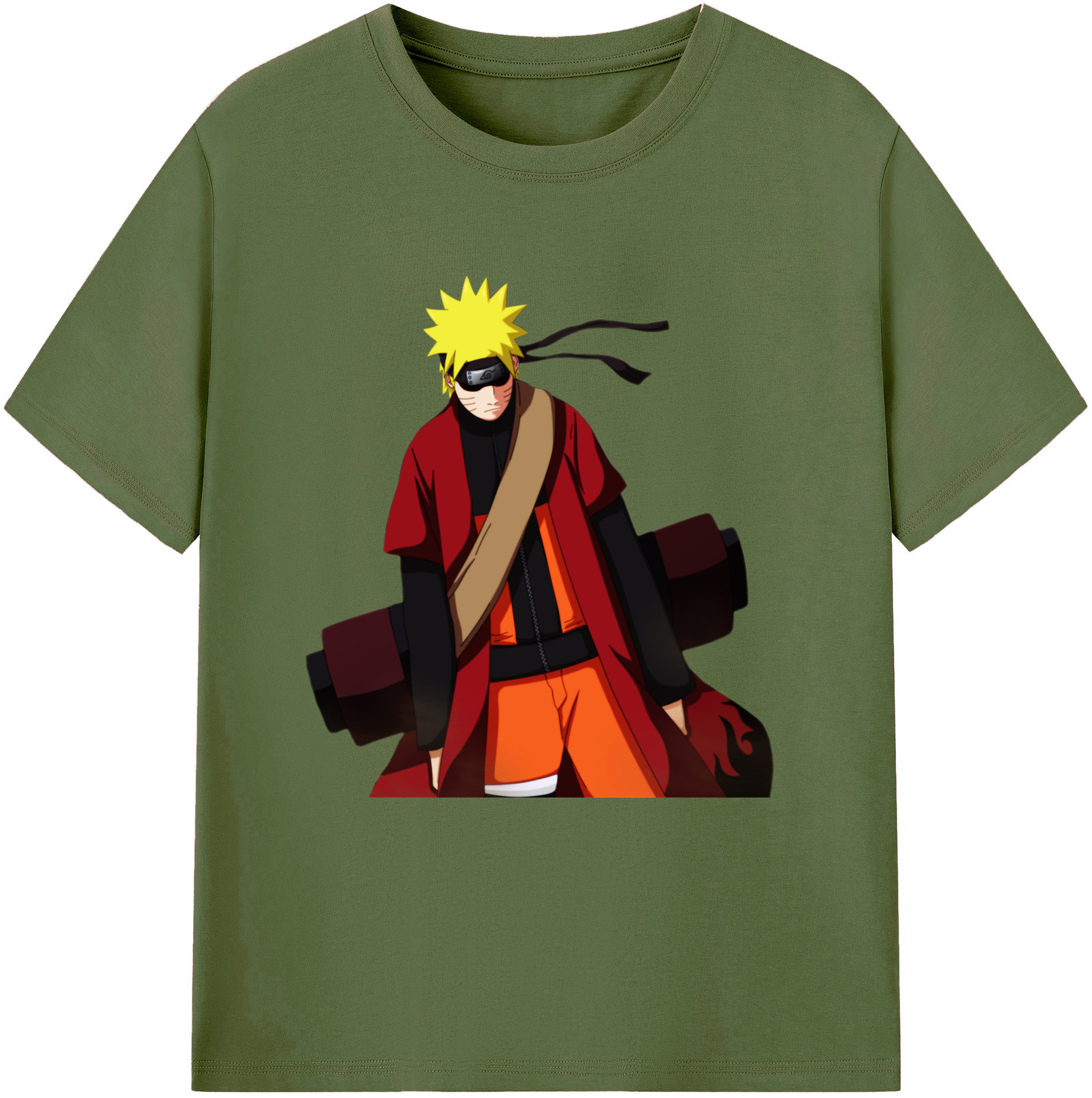 （画像用） NARUTO -ナルト- うずまき ナルト Uzumaki Naruto 綿100％半袖Tシャツ（フロントプリント）